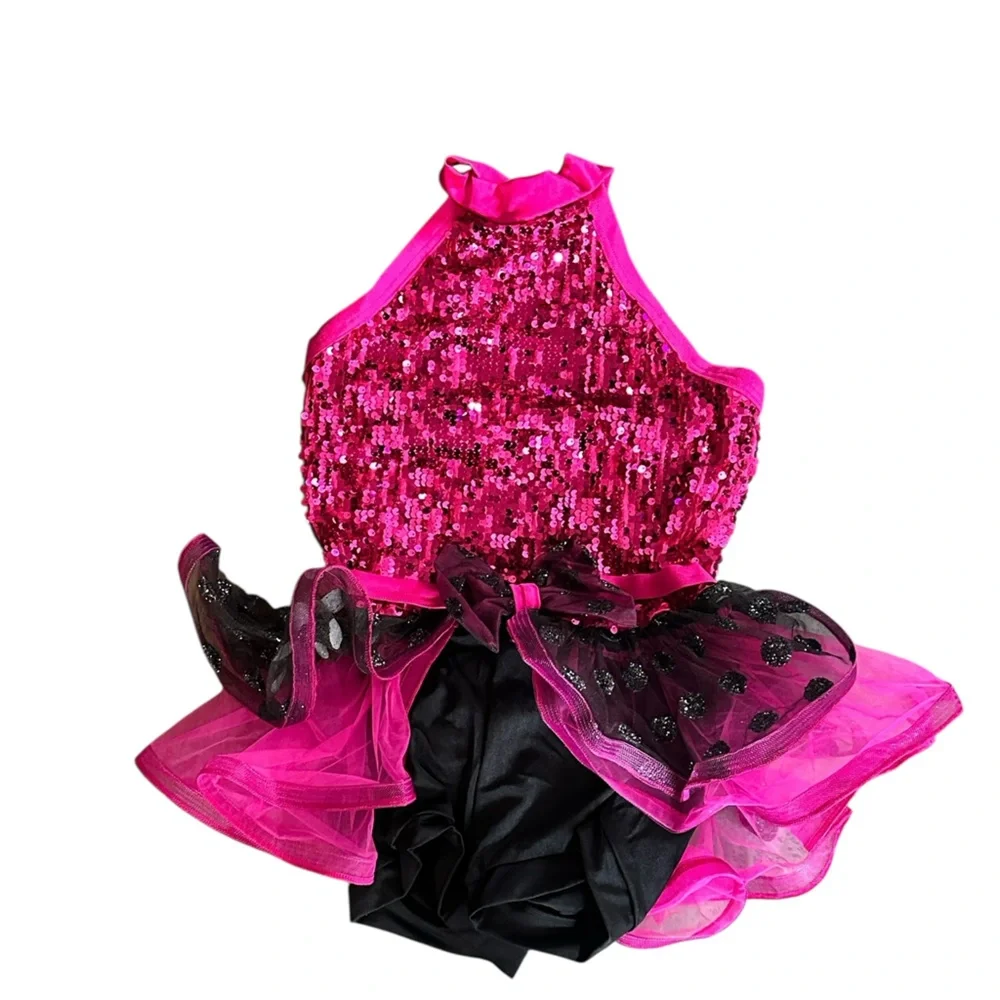 Weissman Fuchsia and Beige Dance Costume